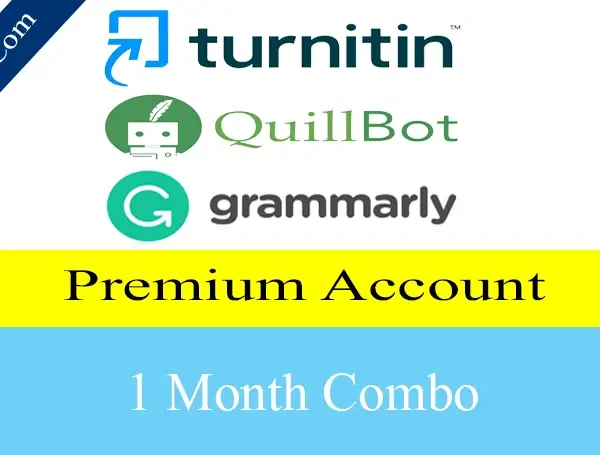 Quillbot Turnitin Grammarly Premium Combo Pack 1 Month